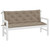Garden Bench Cushion Taupe 59.1"x(19.7"+19.7")x2.8" Oxford Fabric A949-315024