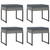 11 Piece Patio Dining Set with Cushions Poly Rattan Gray A949-313101