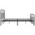 Metal Bed Frame without Mattress with Footboard Black 59.1"x78.7 A949-377137