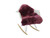2' X 3' Burgundy New Zealand Natural Sheepskin Rug N270-376934