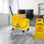 21 Quart Mop Bucket Side Press Wringer on Wheels With Panel - Color: Yellow D681-TG10010