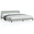 Bed Frame "Dover" Light Gray 76"x79.9" Velvet A949-373299