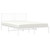 Metal Bed Frame without Mattress with Headboard White 59.1"x78.7 A949-374488