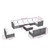 10 Piece Patio Lounge Set with Cushions Poly Rattan Brown A949-3102571