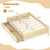 Full Size Wooden Bed Frame with 2 Rolling Storage Drawers-Natural - Color: Natural - Size: Full Size D681-HU11165NA-F