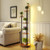 6-tier Plant Stand with RGB Light and Wheels 57inch Tall Indoor Display Shelf Flowerpot Holder-Natu B593-HZ10417