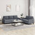 2 Piece Sofa Set with Cushions Dark Gray Velvet A949-3201517