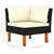 Corner Sofa Poly Rattan and Solid Eucalyptus Wood A949-315763