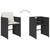 15 Piece Patio Dining Set with Cushions Black Poly Rattan A949-3278006
