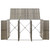 Triple Wheelie Bin Shed Gray 81.5"x31.5"x46.1" Poly Rattan A949-319866