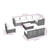 9 Piece Patio Lounge Set with Cushions Poly Rattan Brown A949-3102555