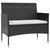 16 Piece Patio Lounge Set with Cushions Poly Rattan Black A949-3095956
