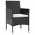 16 Piece Patio Lounge Set with Cushions Poly Rattan Black A949-3095956