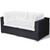 5 Piece Patio Lounge Set with Cushions Poly Rattan Black A949-42100