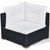 5 Piece Patio Lounge Set with Cushions Poly Rattan Black A949-42100