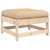 Patio Footstool with Cushion Solid Wood Pine A949-825555