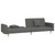 2-Seater Sofa Bed with Two Pillows Dark Gray Fabric A949-375900