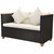 5 Piece Patio Lounge Set with Cushions Poly Rattan Black A949-42998
