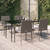 5 Piece Patio Dining Set with Cushions Black and Gray Poly Rattan A949-3185128