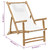 Deck Chair Bamboo and Canvas Cream White A949-318594
