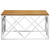 Coffee Table Silver Stainless Steel and Solid Wood Acacia A949-349975