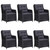7 Piece Patio Dining Set Black A949-3099562