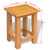 End Table Solid Oak Wood 10.6"x9.4"x14.6 A949-244207