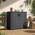 All-Weather Storage Box with Floor and Removable Shelf for Patio and Lawn-Black - Color: Black D681-NP13619DK