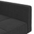 2-Seater Sofa Bed with Two Pillows Dark Gray Fabric A949-375800