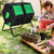 Dual Chamber Garden Compost Tumbler with Sliding Doors-Black & Green B593-GT4053