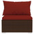 9 Piece Patio Lounge Set with Cushions Poly Rattan Brown A949-3102259