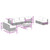 9 Piece Patio Lounge Set with Cushions Poly Rattan Brown A949-3102259