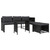 4 Piece Patio Lounge Set Poly Rattan Black A949-44287