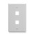 Faceplate oversized 2-port white C403-TDICC-IC107LF2WH