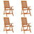 7 Piece Patio Dining Set Solid Wood Eucalyptus A949-3087337