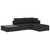 4 Piece Patio Lounge Set with Cushions Poly Rattan Black A949-48285