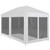Party Tent with 6 Mesh Sidewalls 19.7'x 9.8' A949-45110