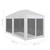 Party Tent with 6 Mesh Sidewalls 19.7'x 9.8' A949-45110
