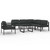 7 Piece Patio Lounge Set with Cushions Aluminum Anthracite A949-3107795