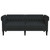 Chesterfield Sofa 2-Seater Black Fabric A949-372549