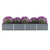 Garden Raised Bed Galvanized Steel 126"x31.5"x17.7" Gray A949-44846