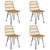 5 Piece Patio Dining Set Poly Rattan A949-3157890