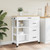 Kitchen Trolley MONZA 33.1"x15.7"x34.8" Solid Wood Pine A949-376114