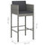 Bar Stools 4 pcs with Cushions Gray Poly Rattan A949-316661