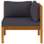 2 Piece Sofa Set with Dark Gray Cushions Solid Acacia Wood A949-316282