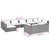 9 Piece Patio Lounge Set with Cushions Brown Poly Rattan A949-3102059