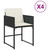 Patio Chairs with Cushions 4 pcs Black Poly Rattan A949-4007475