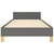 Bed Frame without Mattress Dark Gray Twin XL Fabric A949-347451