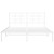 Metal Bed Frame without Mattress with Headboard White 59.1"x78.7 A949-355612
