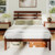 Queen Size Bed Frame 15.5 Inch Solid Wood Platform Bed with Retro Headboard - Color: Walnut - Size: D681-HU11013WN-Q